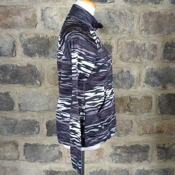 FILA Sport Gray Camo Pull Over 1/4 Zip Kangaroo Pocket Woman's Small Athletic - Picture 5 of 16